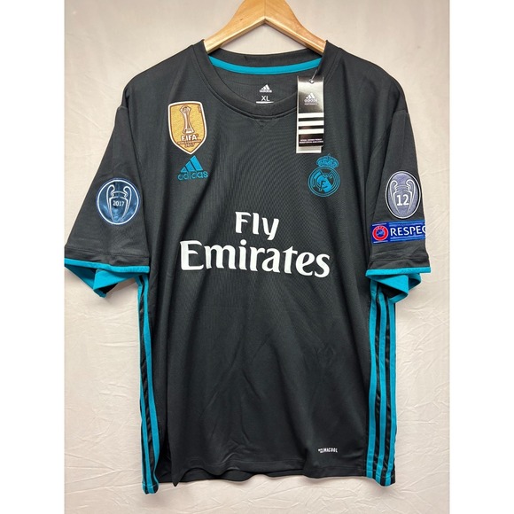 adidas Other - Real Madrid Adidas Away Kit Jersey Mens Black Cristiano Ronaldo Climacool XL NEW